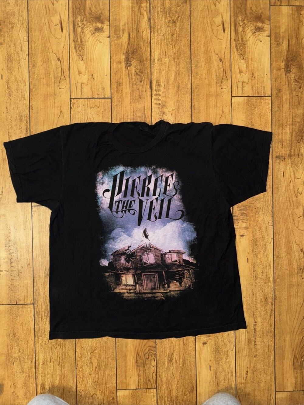 Pierce The Veil T-Shirt Black XL 22x27 Blue Tultex Tag Y2K Emo
